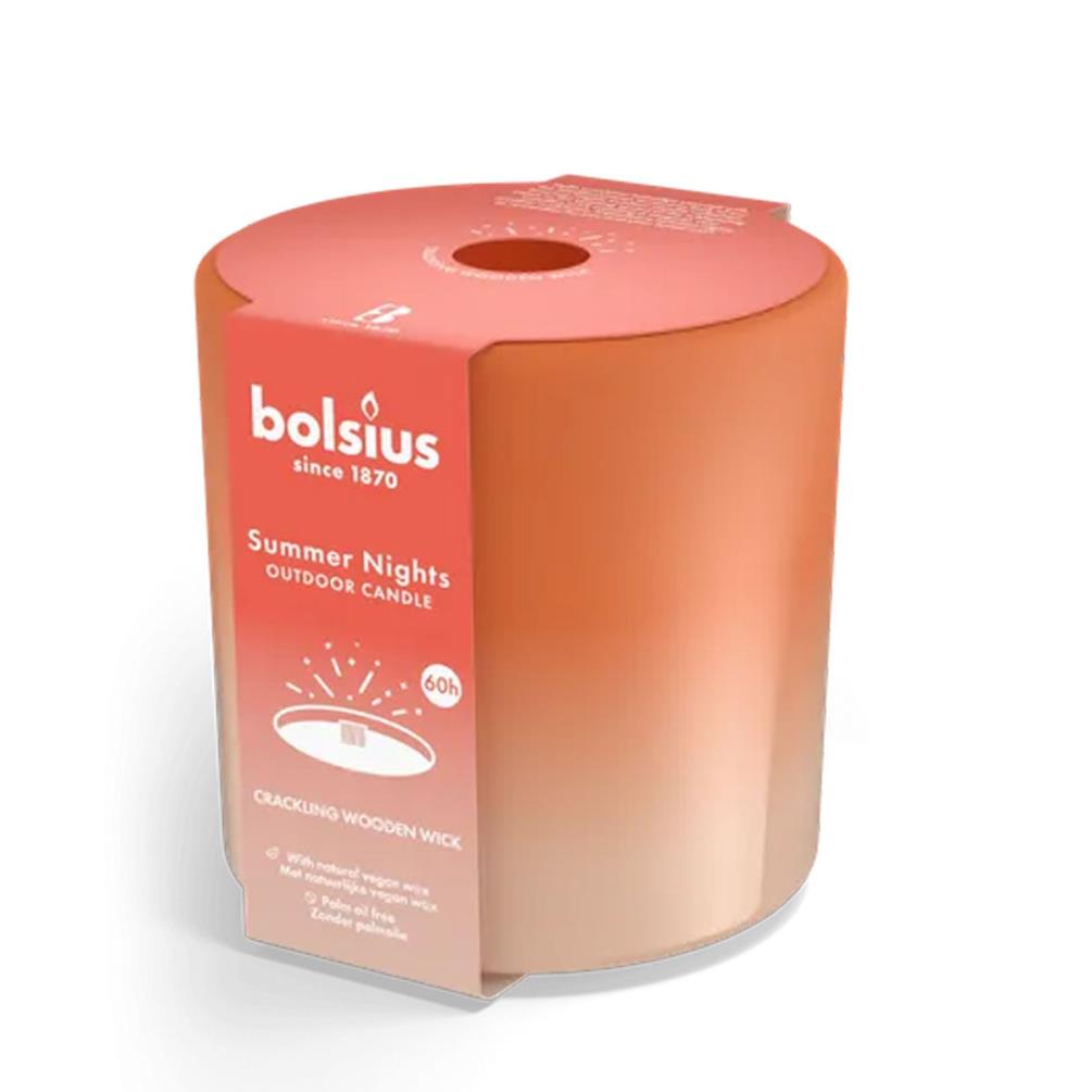 Bolsius Ivory Glass Summer Nights Outdoor Candle 13cm £18.89